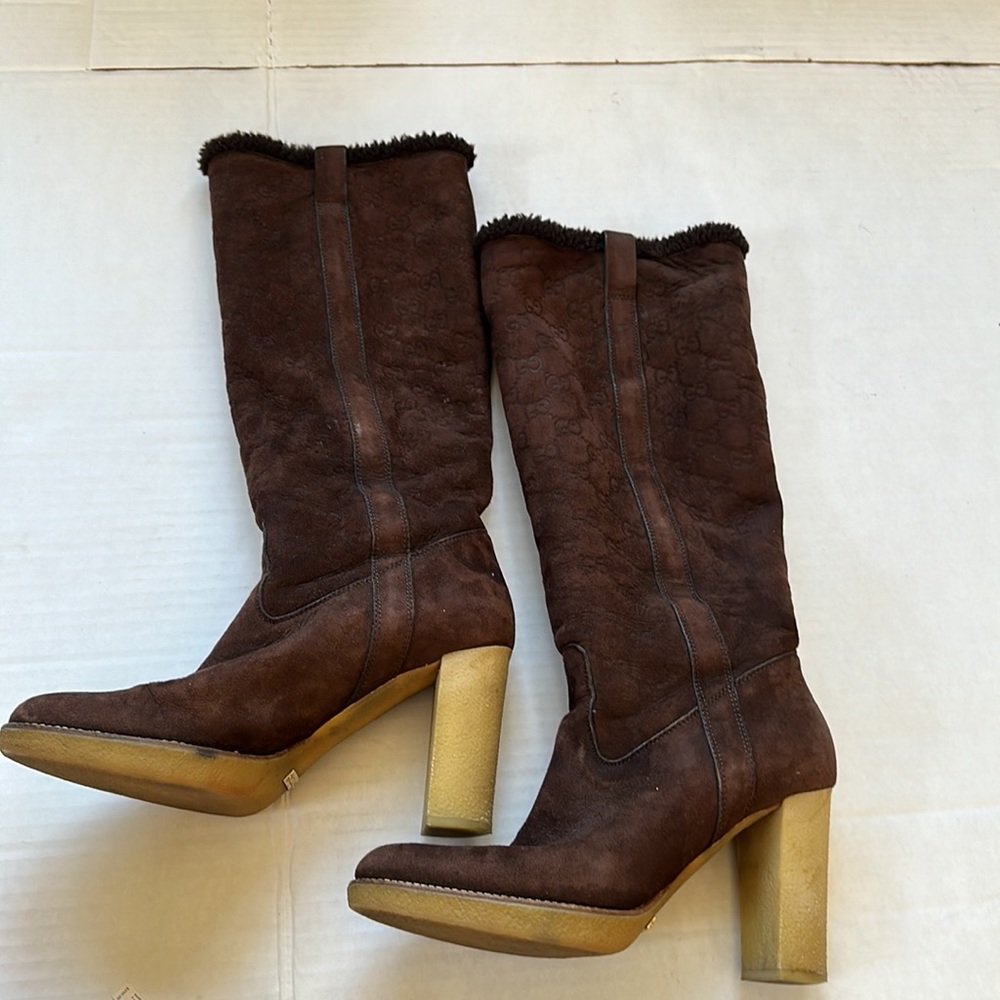 Gucci long winter heeled boots - Picture 7 of 16
